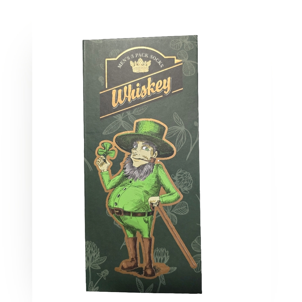 Orrsum Sock Co Whiskey St Patrick’s Day Men’s 3 Pack Socks Gift Set NWT